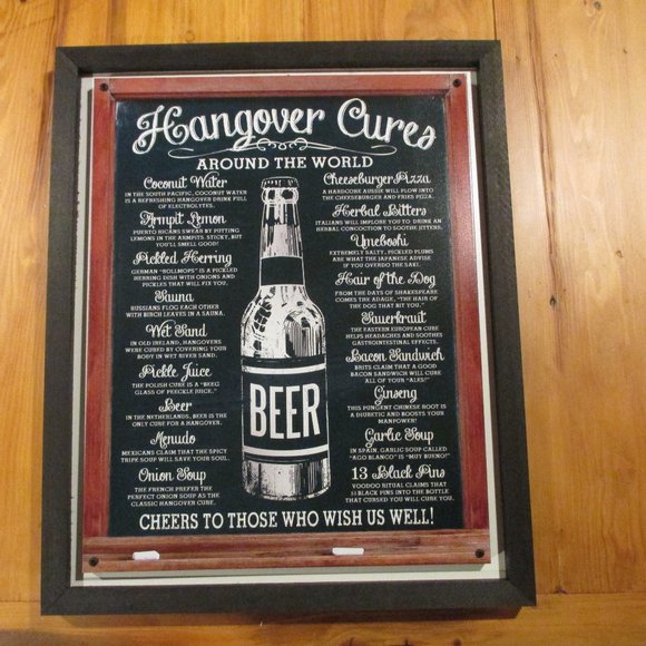 Conversational Decor: Hangover Cure Wall Hanging Decor